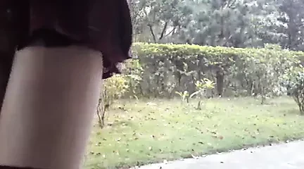 japanese CD masturbates outside