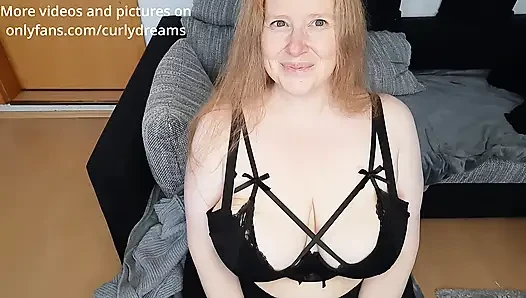Curly_Dreams büyük göğüslerim için yağ - büyük göğüslerimi dölluyorum