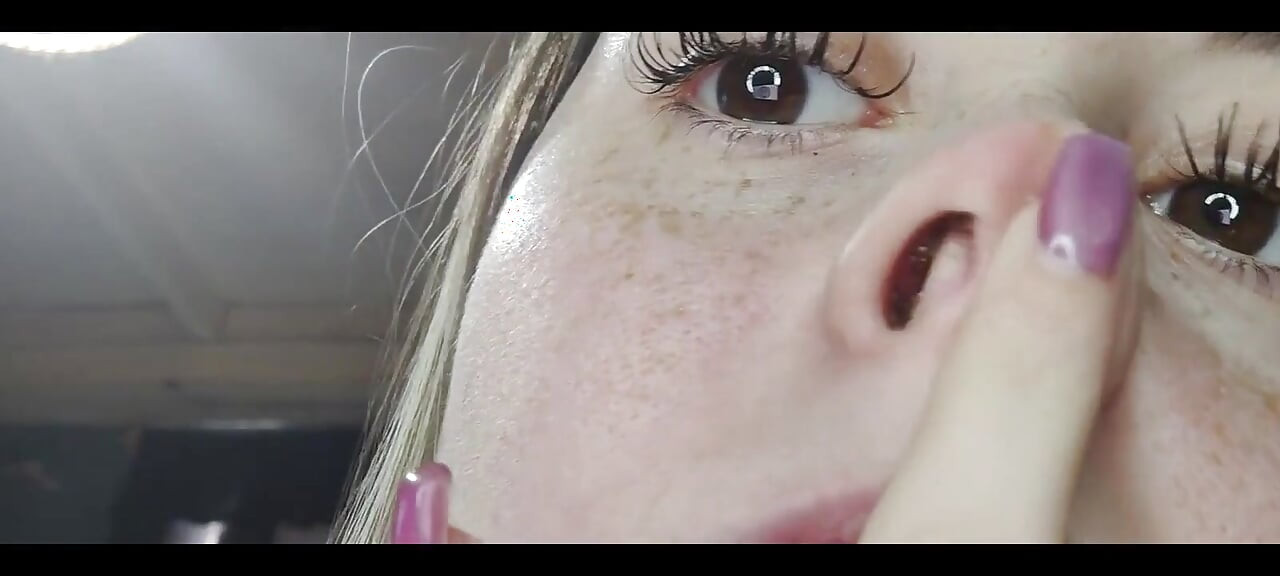 Nariz escorrendo de perto