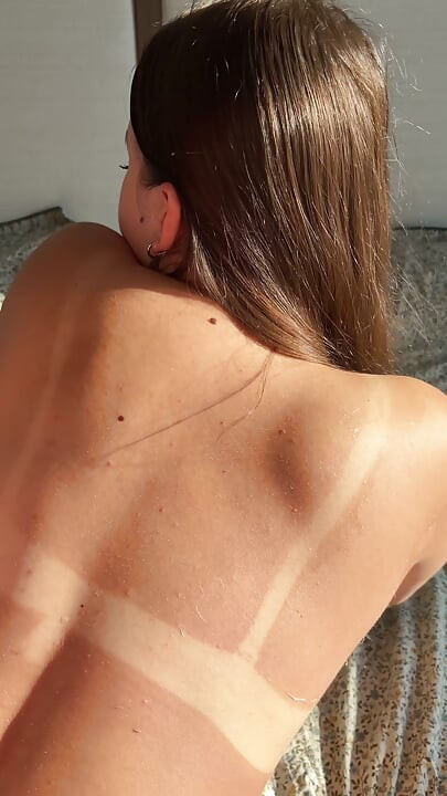Cute Petite Stepsister Came Back From Beach Completely - Lotion Massage Turned Into Rough Sex