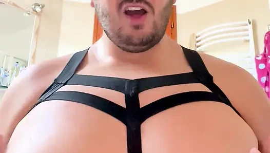 cutechubby_90 - big, jiggly man boobs