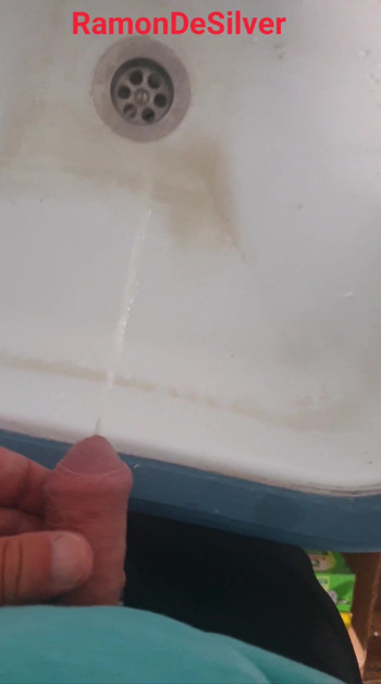 Master Ramon pisses in his slave's sink
