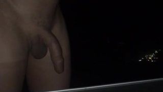 Nude night walk cock