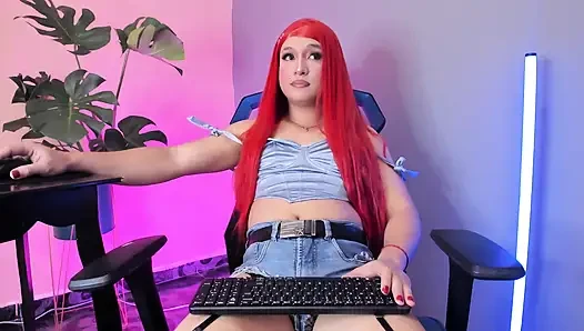 Princess in Shorts with Her Big Balls