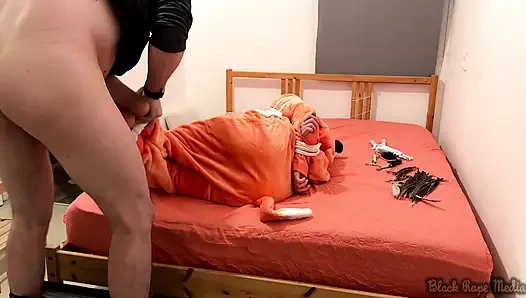 Miriam Bound and Tickled in Onesie