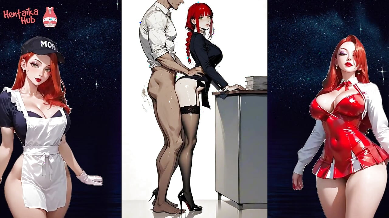 2d hentai compilation with dirty bitch Makima