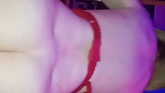 White redhead slut likes to sit on black cock