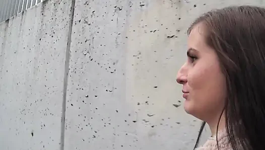 A Pretty 20-year-old Slut Gets Fucked by Two Strangers.