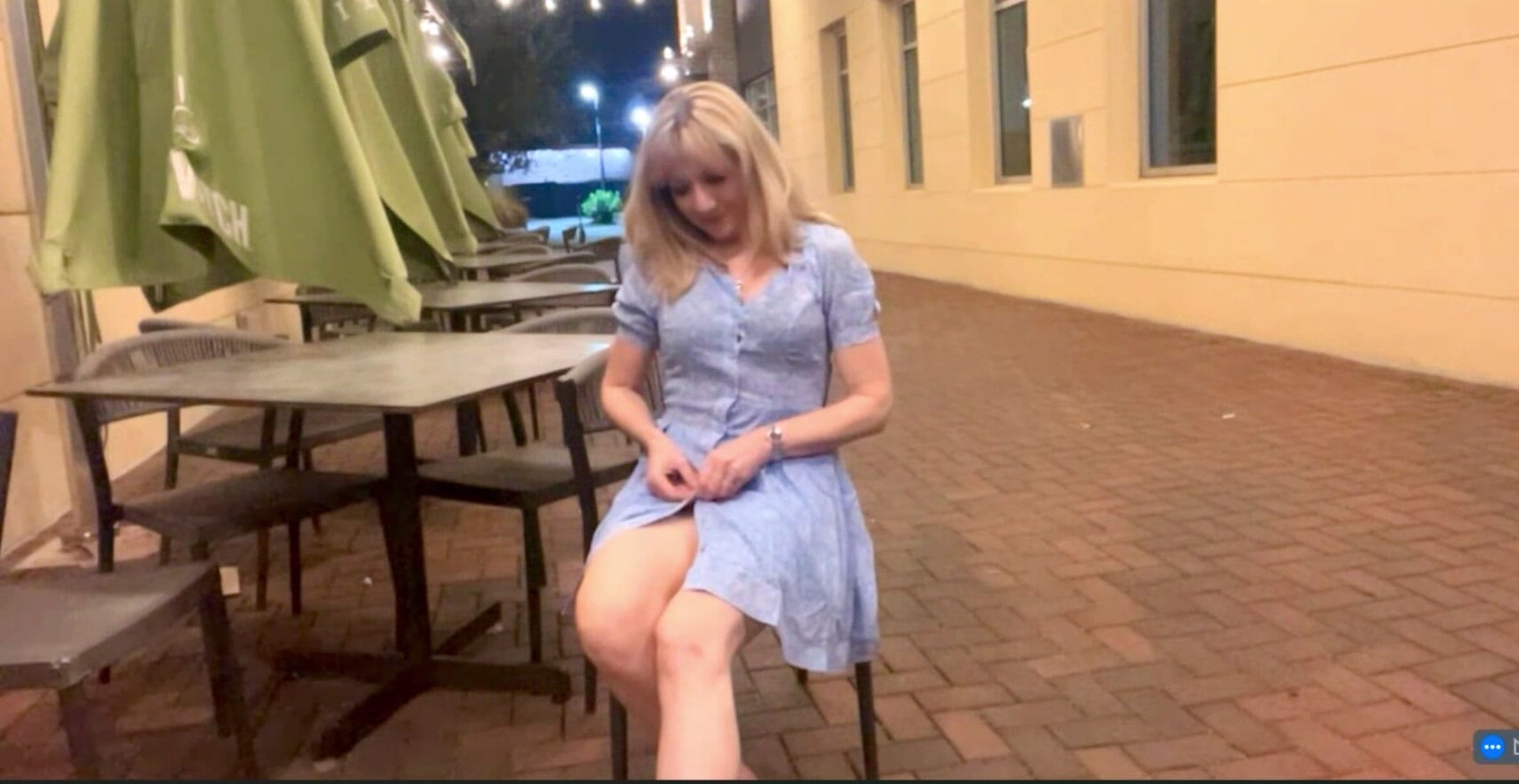 Public Paulina Strips and Masturbates Outdoors as Cars Pass Behind Her