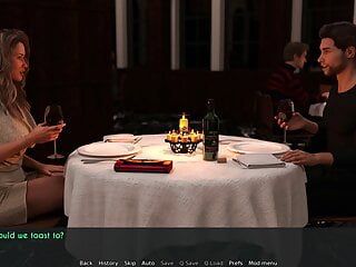 Jeu en 3D - une femme et sa belle-mère - scène sexy n ° 11 - dîner avec Bennett Awam