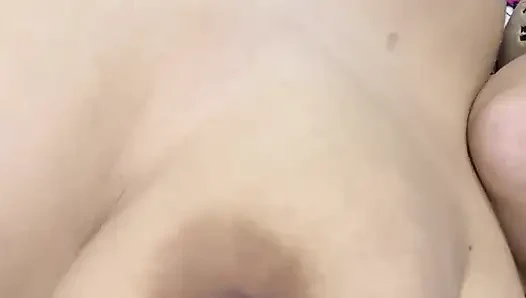 She bounced my huge tits and massaged them very tasty