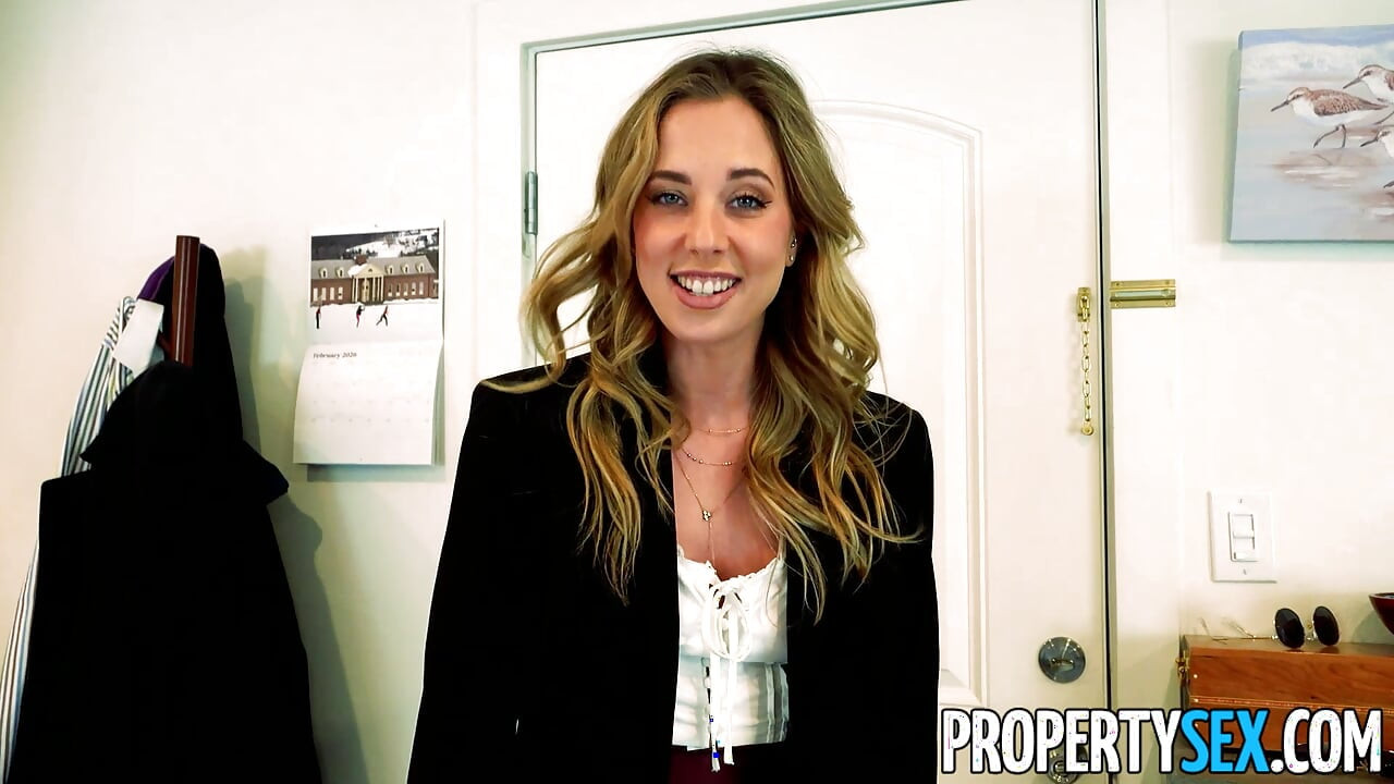Millie Morgan Works It Out with Her Client - Blonde Realtor Sucks Cock, Rides Hard & Takes Facial