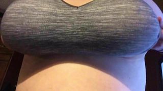 Letting my tits fall from my bra