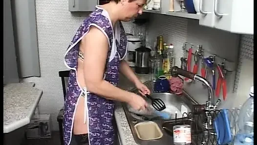 Dirty German whore gets a facial after hard fuck