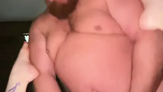 POV Part 2: After 5 Fingers, Big Bear Gives Piggy Rose His Fat Cock