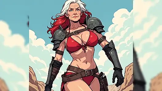 Anime-stil sexy krieger-MILfs