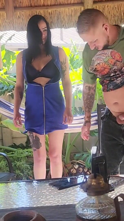 Watching my wife fuck my friends outdoors | Clip 1