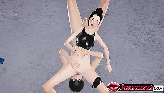 Eun-hye's Hot Femdom Animation Face Sitting Domination, Cunnilingus and Footjob Fetish Cumshot