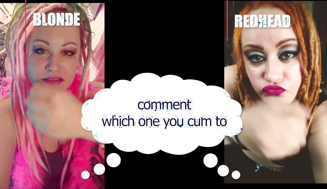 Commentaar welke je liet klaarkomen blonde of roodharige hetero versie