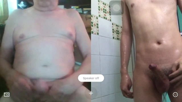 Asian Chinese twink (ming) Skyping with daddy Richard