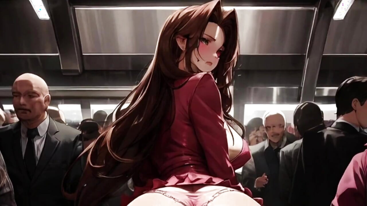 Dicke titten, Tifa & zierlicher Aerith Star in Spicy Toons: die U-Bahn 2