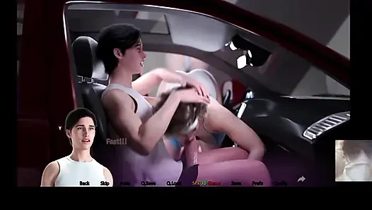 Stiefschwester hat uns fast erwischt!! MILF stiefmutter gab mir einen blowjob im auto und isst meine ladung.