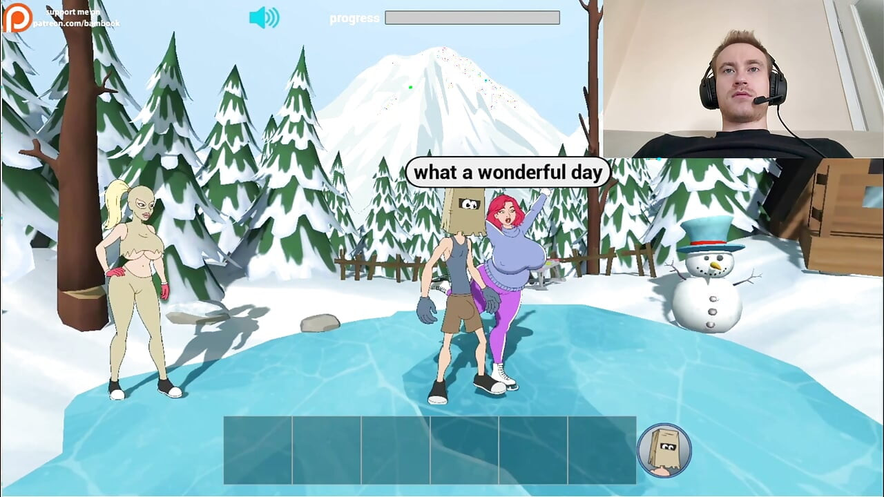 Fuckerman Winter Lovers - Fucked Juicy Woman In Game