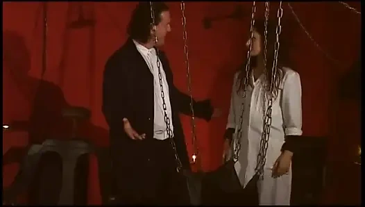 Huge cock Steve loves the hairy pussy bathroom threesome