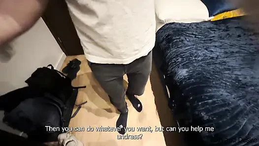 Kind stepmother helps her stepson with broken arms ... to cum ...