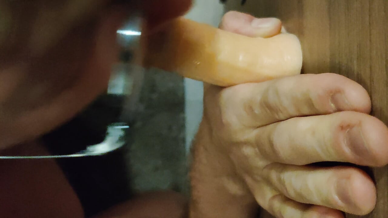 Practicing my BlowJob technique (choking!)