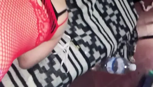 I Finger My Girlfriend in Her Red Fishnet Dress