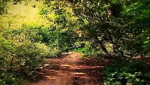 Twink quit fishing and went naked into the woods jerking off his dick