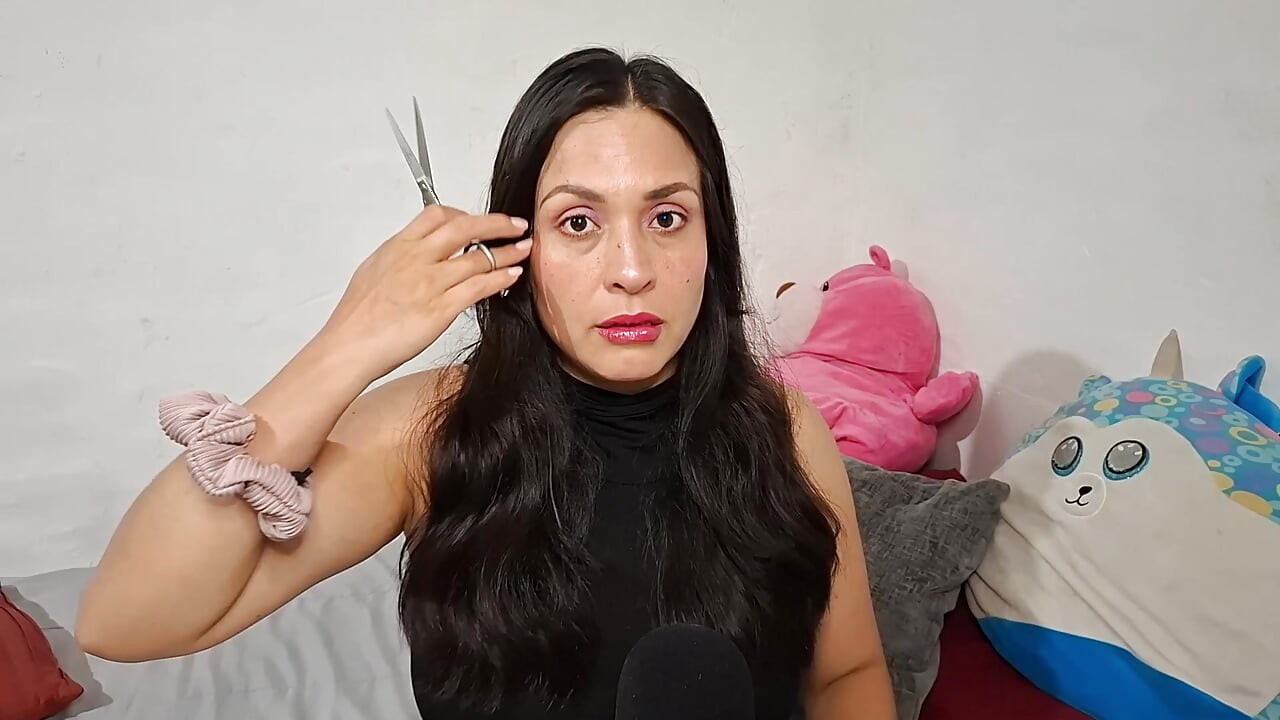 ASMR Roleplay YOUR GIRLFRIEND cuts your hair