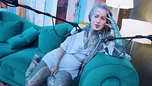 I talk about G - Grattitude- ASMR podcast SFW talking goth skinny girl dreadlocks tattoo model inked girl
