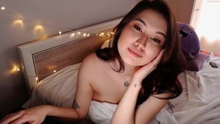 Chubby Asian girl with big boobs, huge nipples