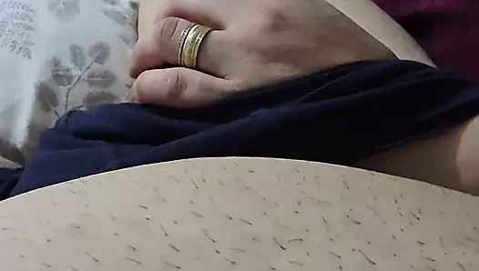 Step Mom Help Roommate by pulling out his dick and handjob him for a day