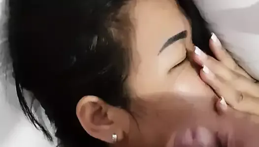 Wifes first time facial