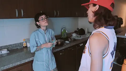 Fucking My Boss in the Kitchen