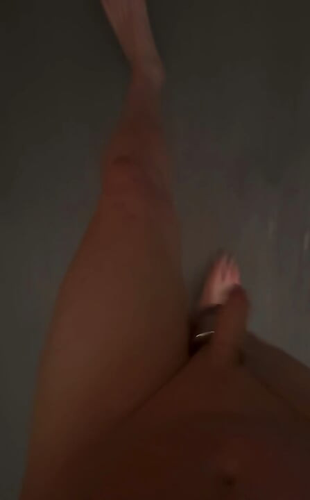 Horny on a barefoot nude walk so I edged my fat cock