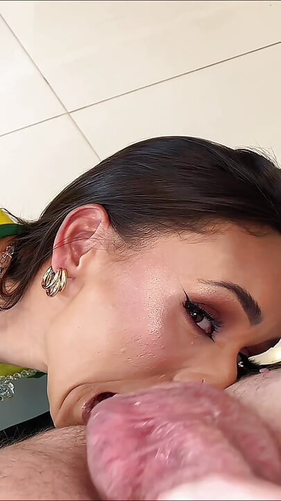 BEST HARDCORE FUCK AND BLOWJOB - Sexy Brunette MILF Gets Fucked in Doggy Style and Cowgirl ride BTS