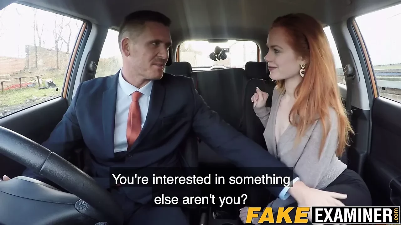 Redhead hottie Ella Hughes gets doggy styled in the car