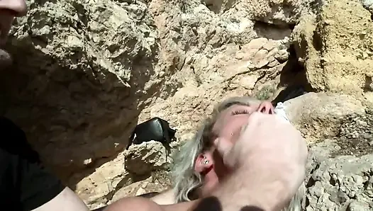 Blonde babe big cock sucking anal fucking...cum in mouth