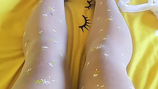 Feeling so hot in this white pantyhose