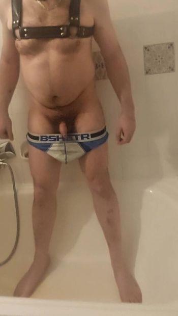 Hairy German Bear Making His Underwear Tasty and Wet  😈