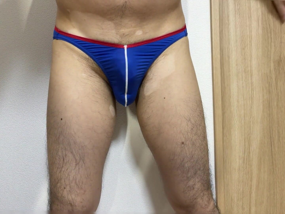 white line Blue  panty