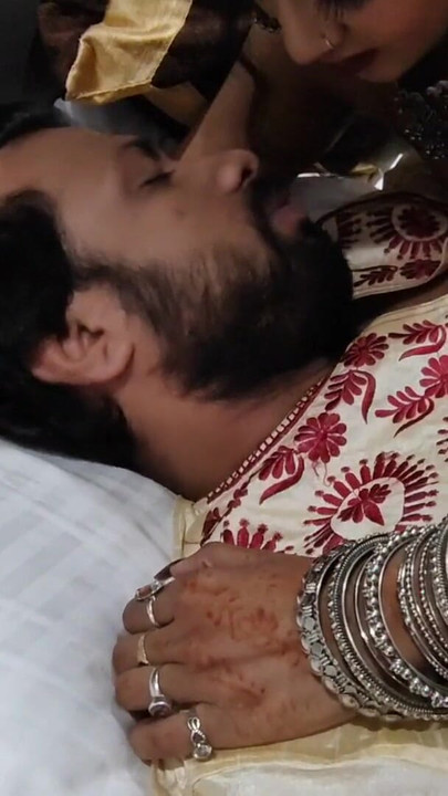 Stunning moment from "First Night of a newly married desi beautiful girl with addicted husband"