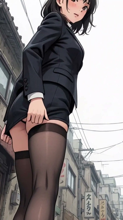 年輕日本女子在男廁與街上小便 | 片段 1