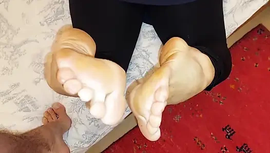 Amateur Blonde Mature Wife Enjoys Foot Fetish and Doggy Style