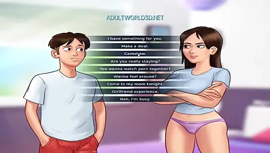 Zwei vollbusige MILfs ziehen einen typen in ihren wildesten haus, fantasy-sex zu dritt