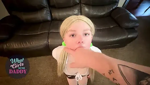 TRUE AMATEUR - 18-летняя тинка "Stacie" - первое в истории порно - хардкорное домашнее доминантное папочка в возрасте разрыв извращенка, минет с трахом в рот
